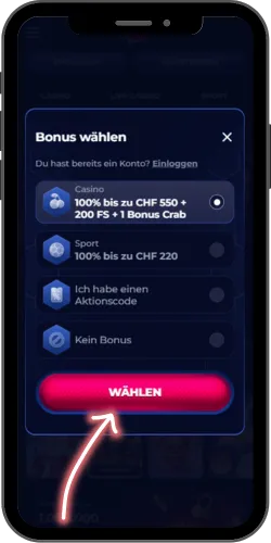 Registrierungsbonus auf der Casino-Website ViperWin